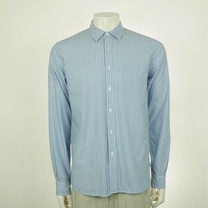 Brooks Brothers Red Fleece Button Down Shirt Mens Large Blue Dress Cotton Blend